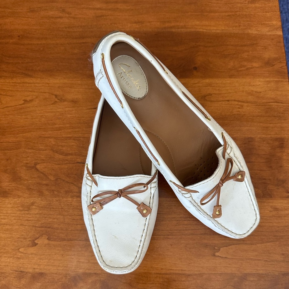Clark’s Women's White Loafers